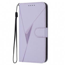 Folio-hoesje Oppo Reno 14f 5g Telefoonhoesje Driehoekspatroon