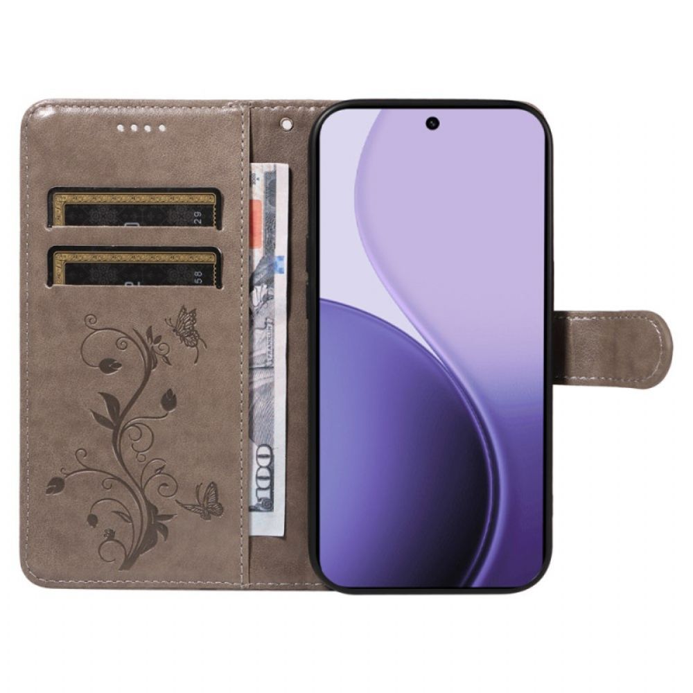 Folio-hoesje Oppo Reno 14f 5g Telefoonhoesje Kleine Bloemen