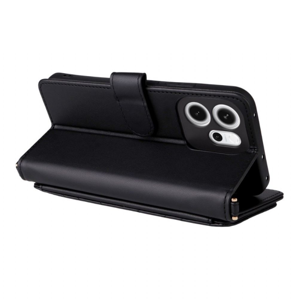 Folio-hoesje Oppo Reno 14f 5g Telefoonhoesje Premium Design Met Schouderband En Draagkoord