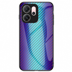 Hoesje Voor Oppo Reno 14f 5g Gehard Glas Met Koolstofvezel
