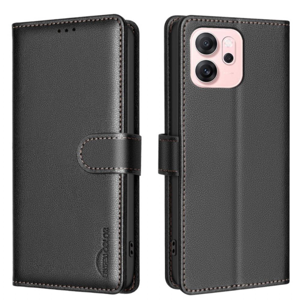 Leren Hoesje Oppo Reno 14f 5g Binfen-kleur Bescherming Hoesje