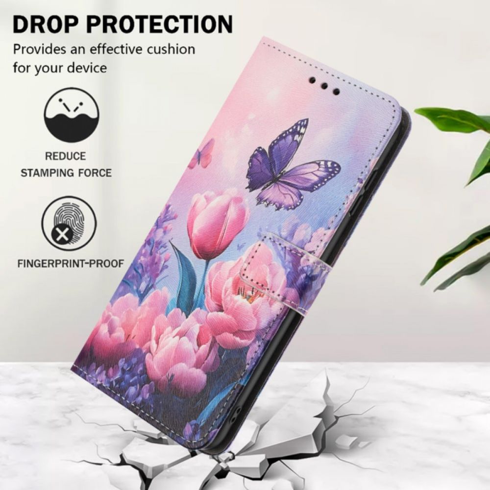 Leren Hoesje Voor Oppo Reno 14f 5g Floralie