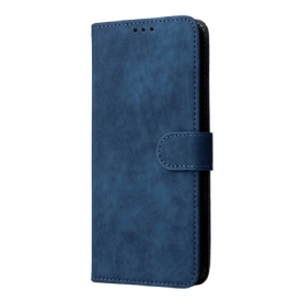 Leren Hoesje Voor Oppo Reno 14f 5g Rfid-bescherming Suède-effect Met Riempje