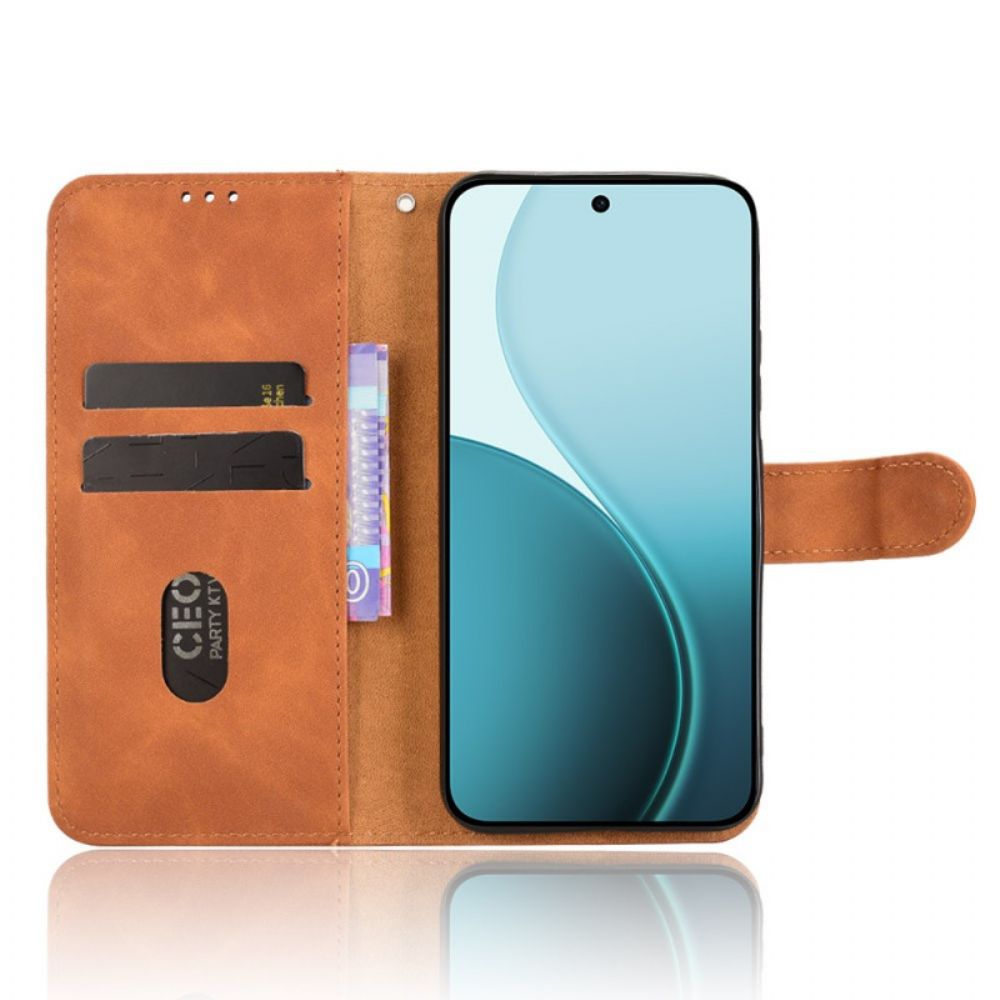 Leren Hoesje Voor Oppo Reno 14f 5g Suède Effect