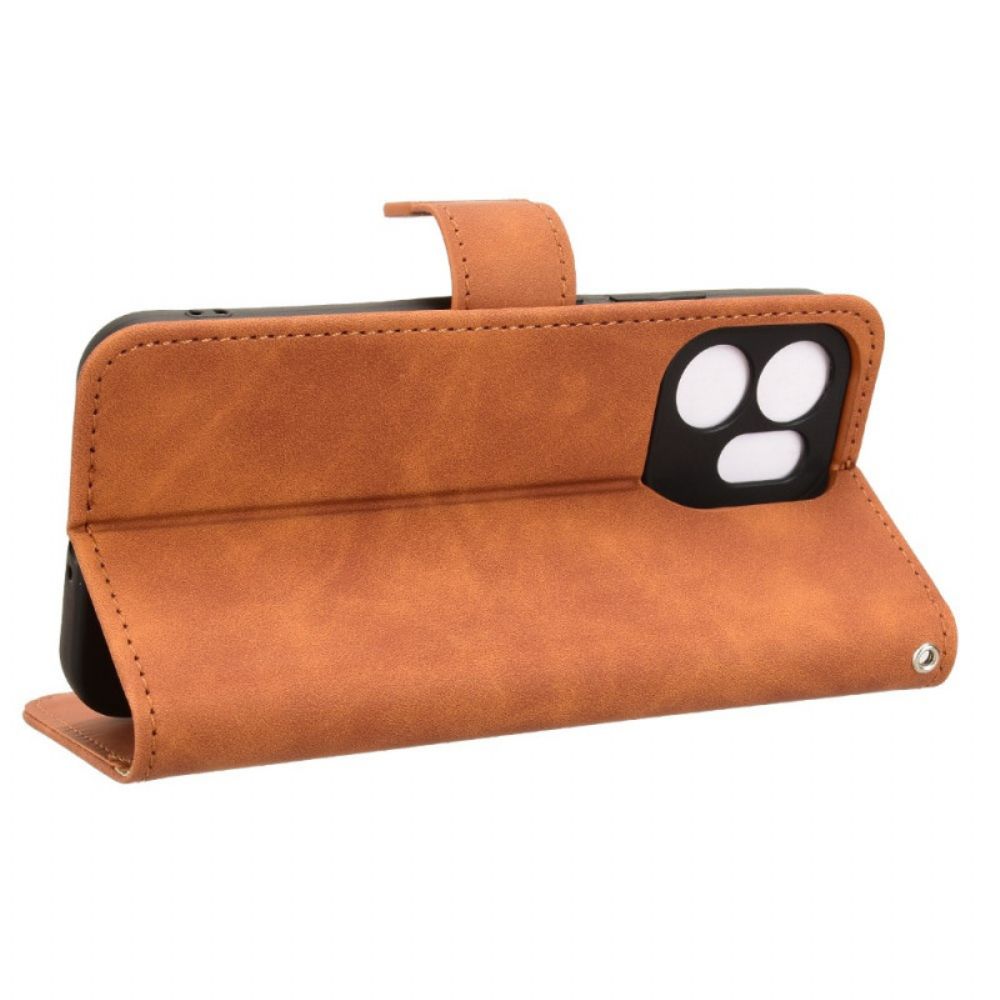 Leren Hoesje Voor Oppo Reno 14f 5g Suède Effect