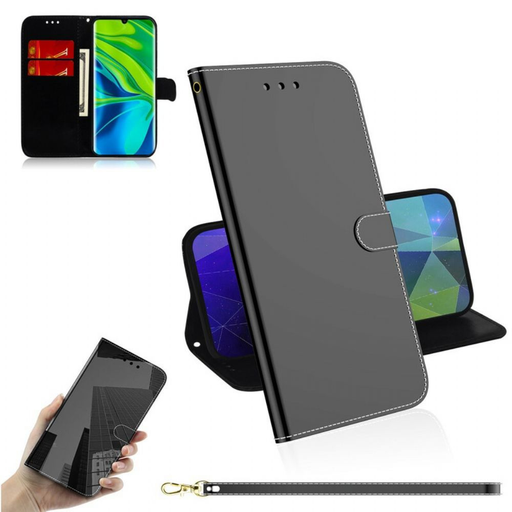Leren Hoesje voor Xiaomi Mi 10 / 10 Pro Spiegelkap Van Kunstleer