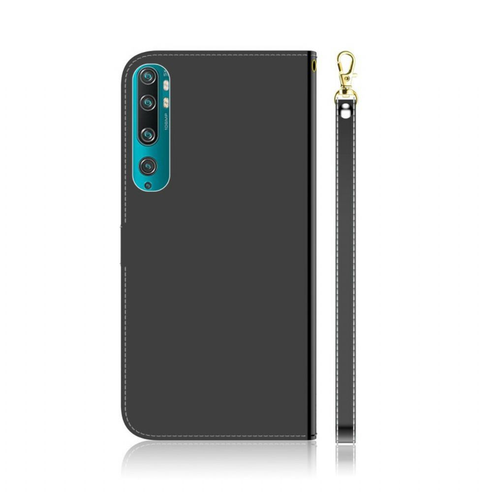 Leren Hoesje voor Xiaomi Mi 10 / 10 Pro Spiegelkap Van Kunstleer