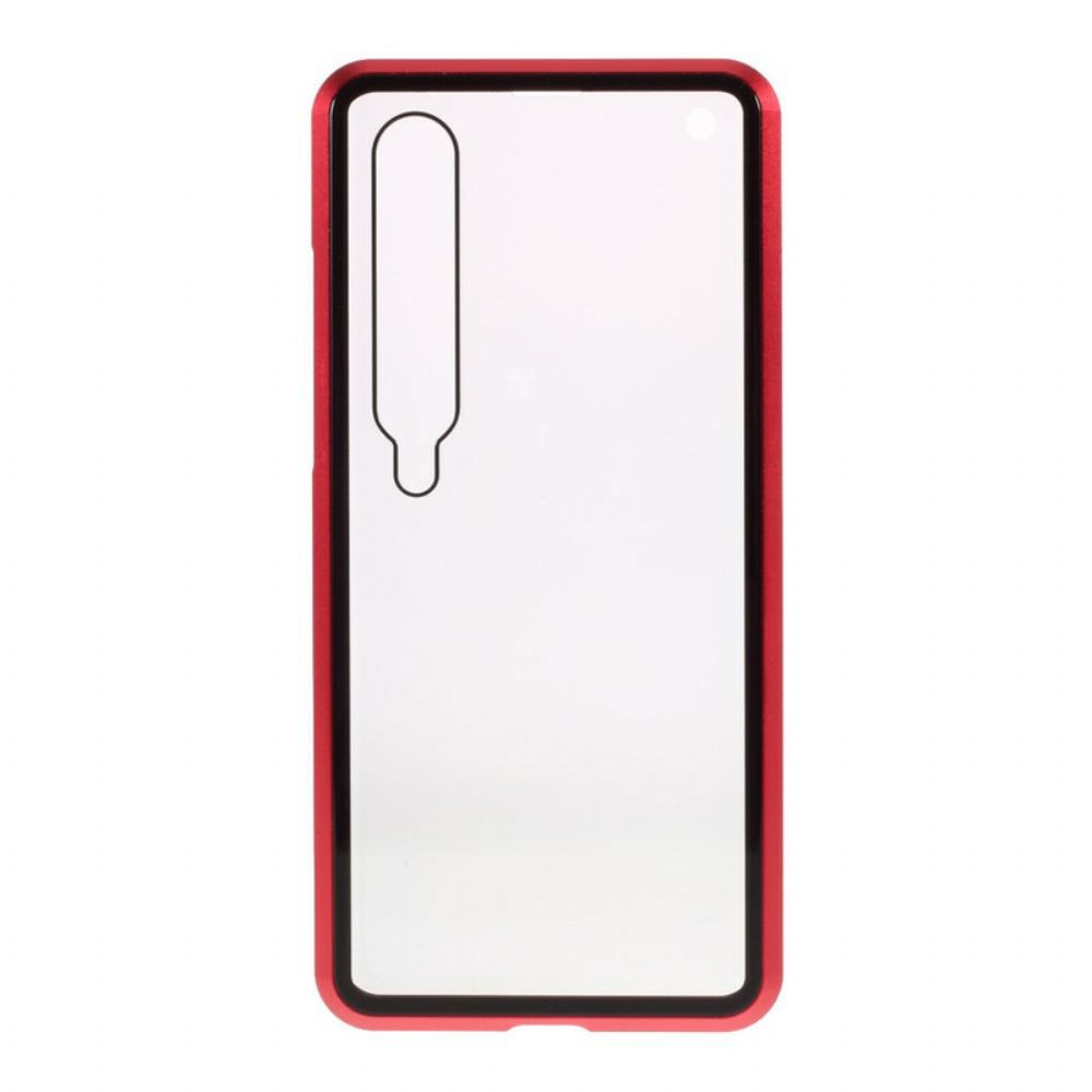 Telefoonhoesje voor Xiaomi Mi 10 / 10 Pro Voor- En Achterkant Van Gehard Glas En Metaal