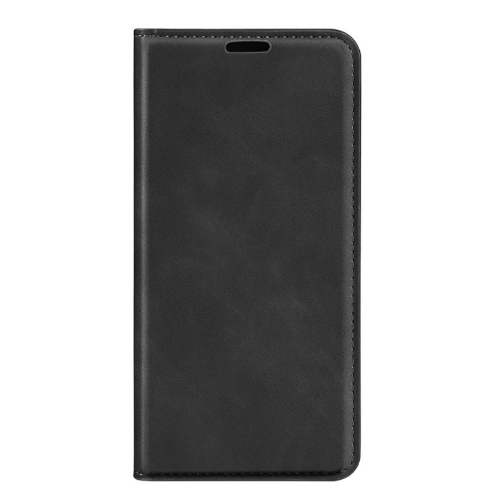 Bescherming Hoesje voor Moto G51 5G Folio-hoesje Zijdezacht Leereffect