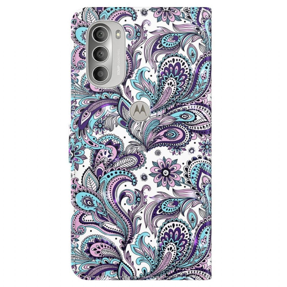 Folio-hoesje voor Moto G51 5G Paisley-patroon