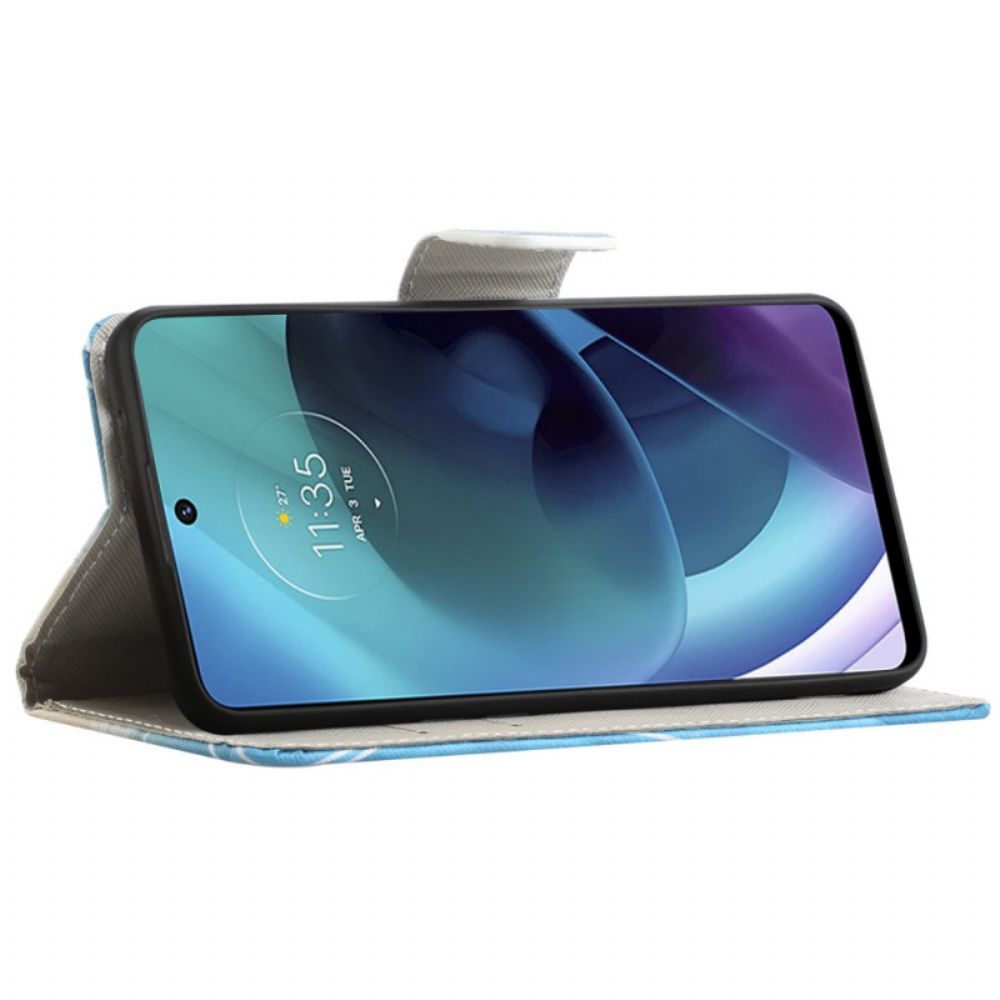 Folio-hoesje voor Moto G51 5G Retro Eiffeltoren