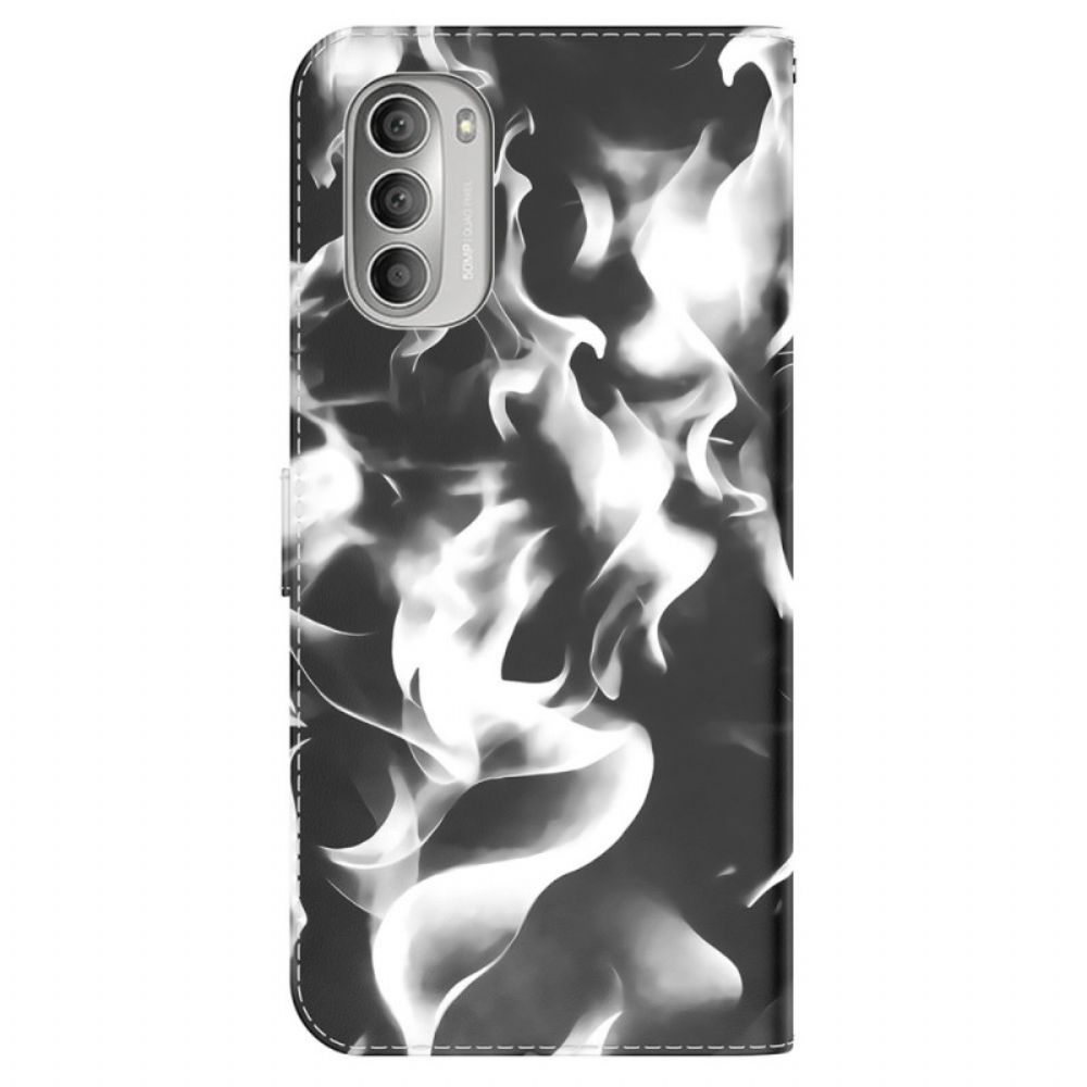 Leren Hoesje voor Moto G51 5G Abstract Patroon