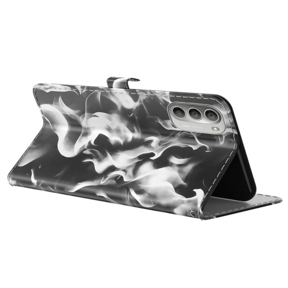 Leren Hoesje voor Moto G51 5G Abstract Patroon