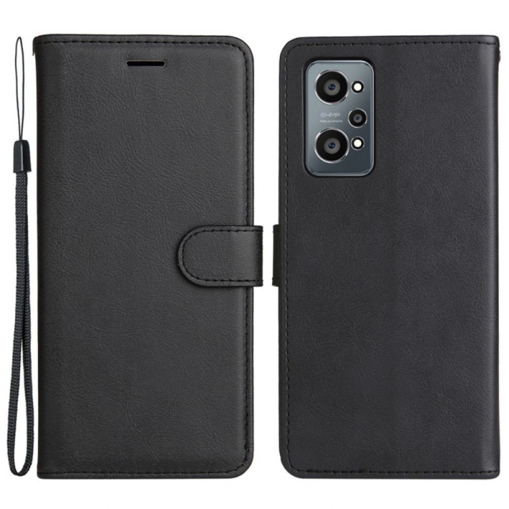 Folio-hoesje voor Realme GT Neo 3T / Neo 2 Met Ketting Leren Bandeffect