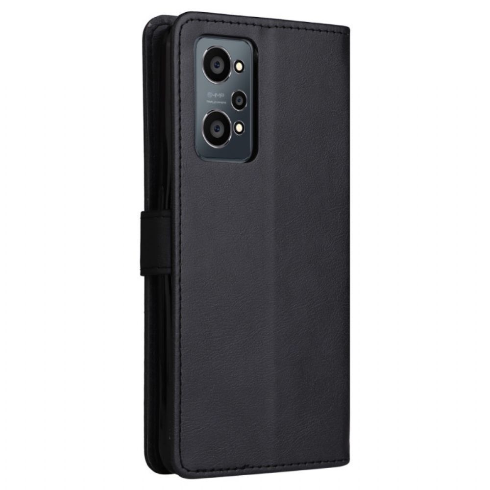 Folio-hoesje voor Realme GT Neo 3T / Neo 2 Met Ketting Leren Bandeffect