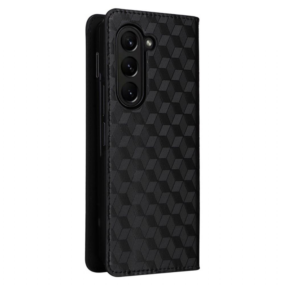 Leren Hoesje Samsung Galaxy Z Fold 6 Ruitpatroon Bescherming Hoesje