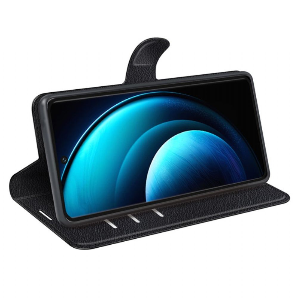 Folio-hoesje Vivo X100 Pro Telefoonhoesje Lychee Kunstleer