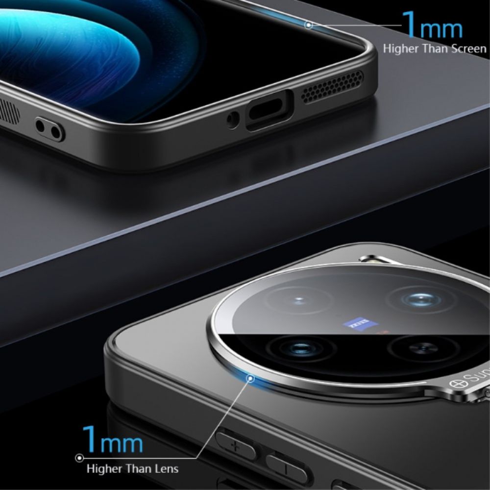 Hoesje Vivo X100 Pro Camerabescherming En Geïntegreerde Standaard