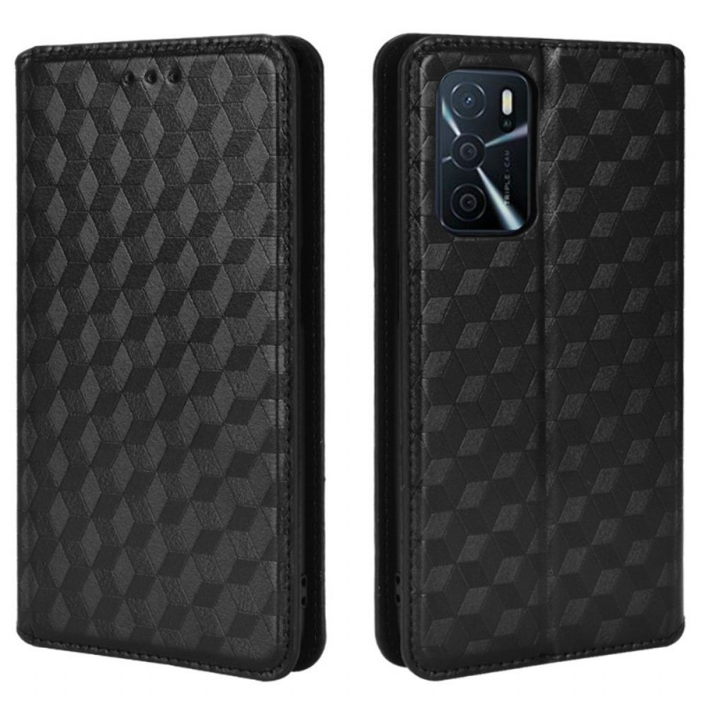 Bescherming Hoesje voor Oppo A16 / A16s Folio-hoesje Diamant Leder Effect