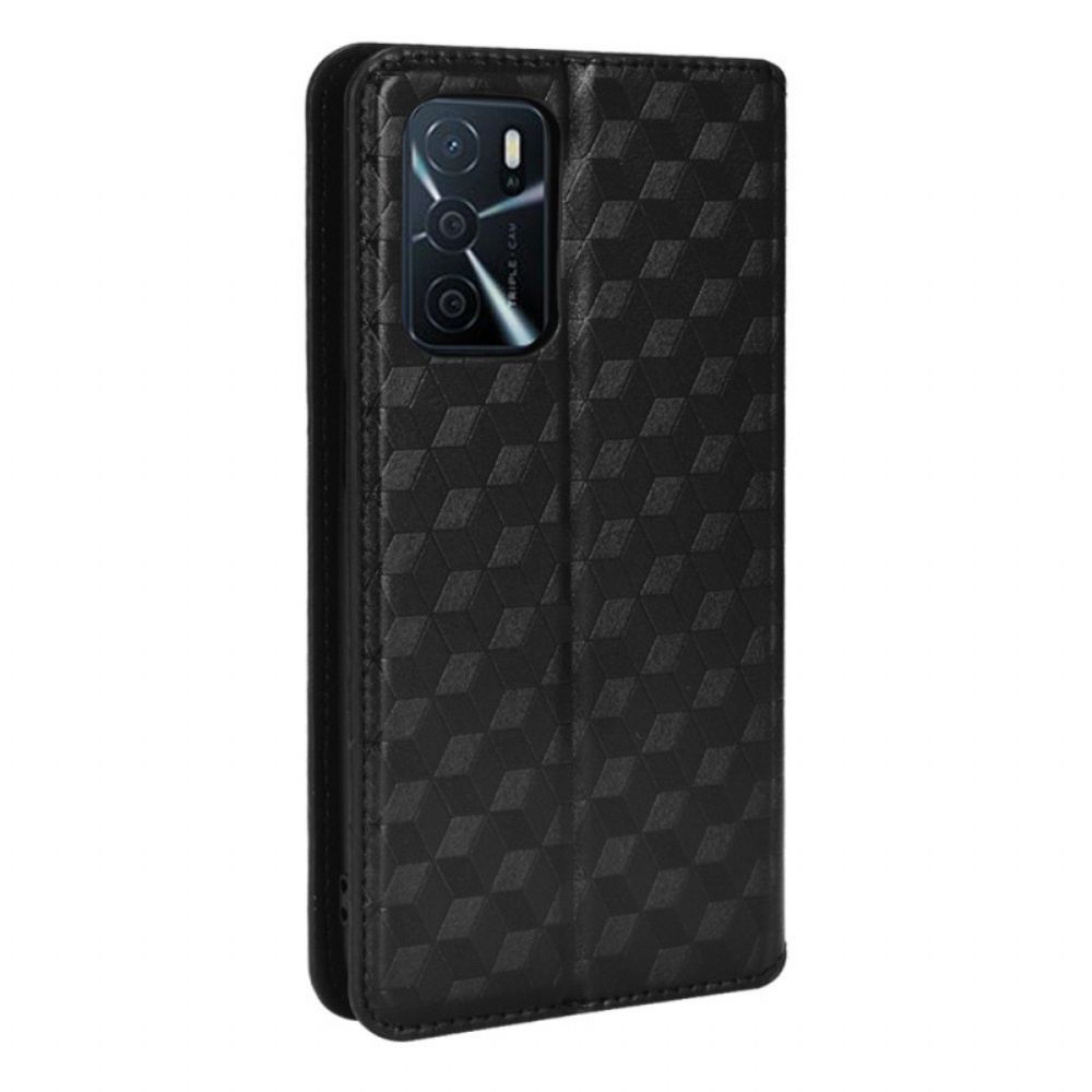 Bescherming Hoesje voor Oppo A16 / A16s Folio-hoesje Diamant Leder Effect