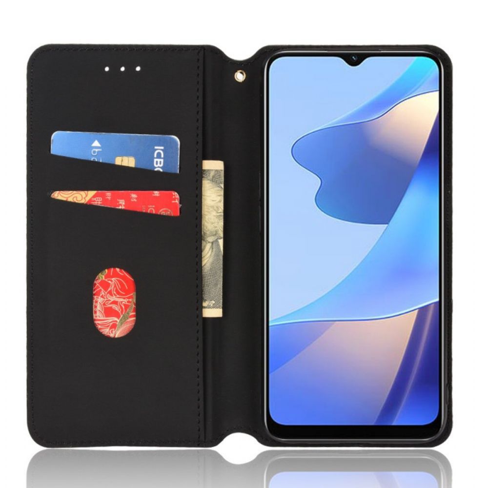 Bescherming Hoesje voor Oppo A16 / A16s Folio-hoesje Diamant Leder Effect