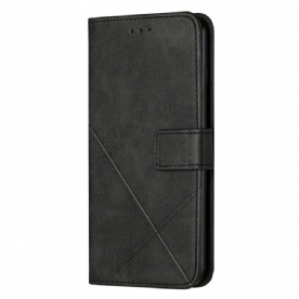 Folio-hoesje voor Oppo A16 / A16s Geo X Design Lederen Stijl