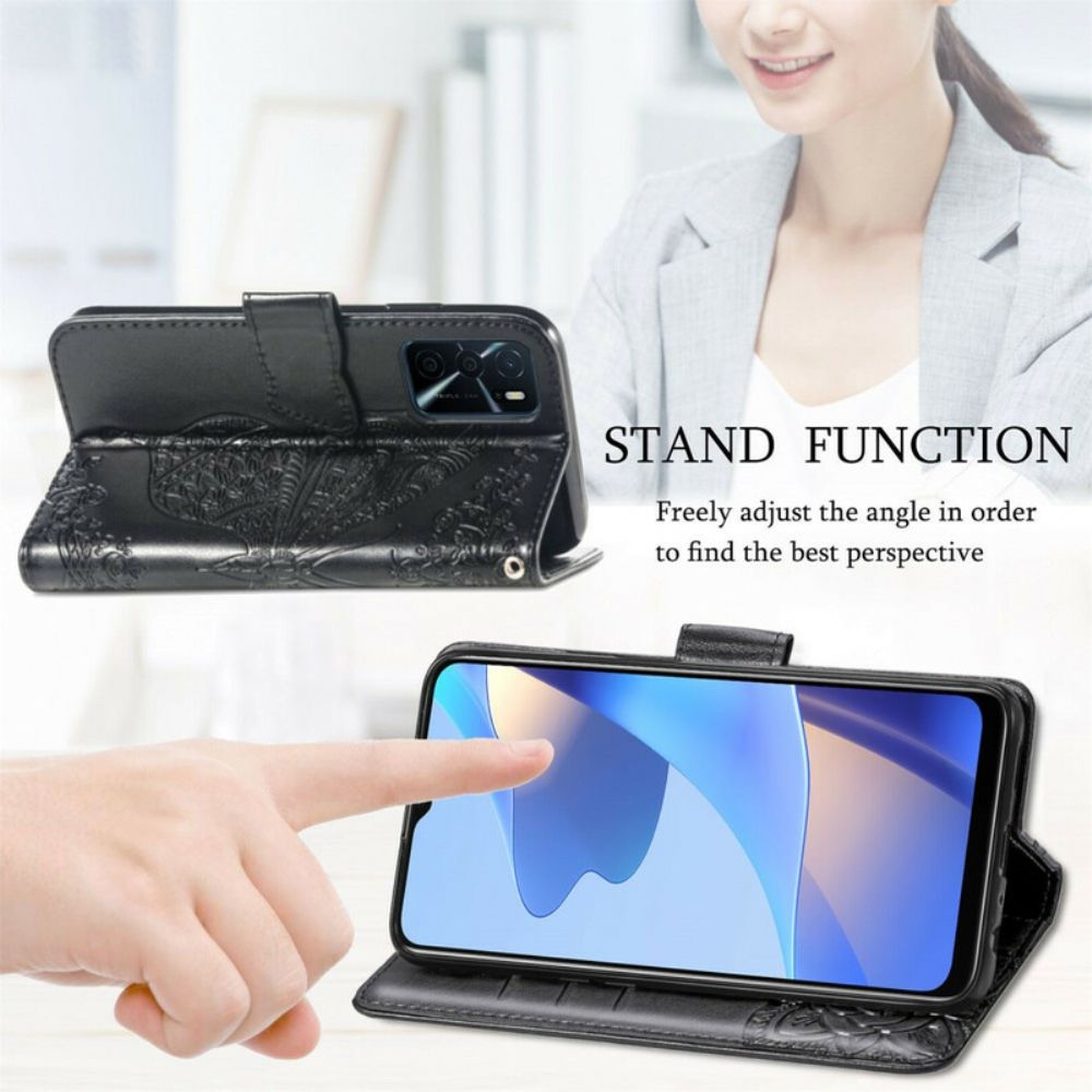 Folio-hoesje voor Oppo A16 / A16s Halve Vlinders