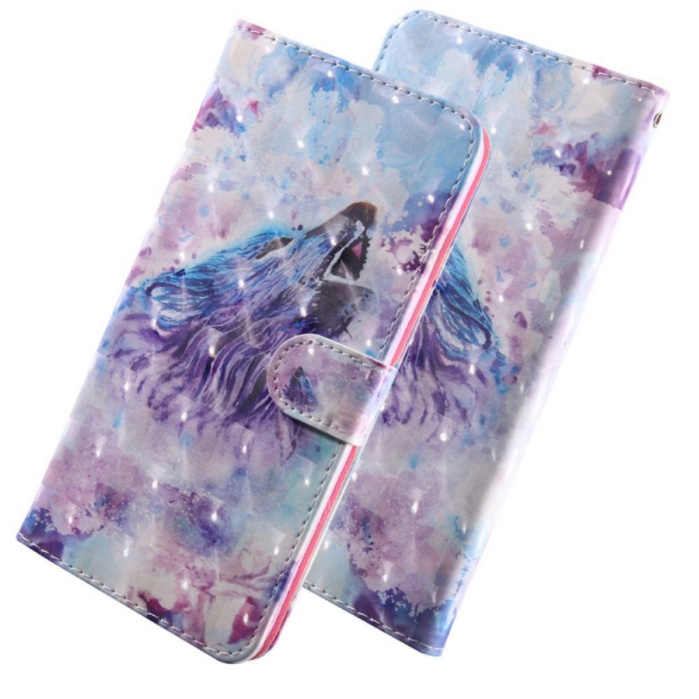 Leren Hoesje voor Oppo A16 / A16s De Wolf