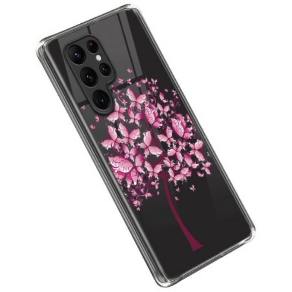 Hoesje voor Samsung Galaxy S23 Ultra 5G Roze Boom