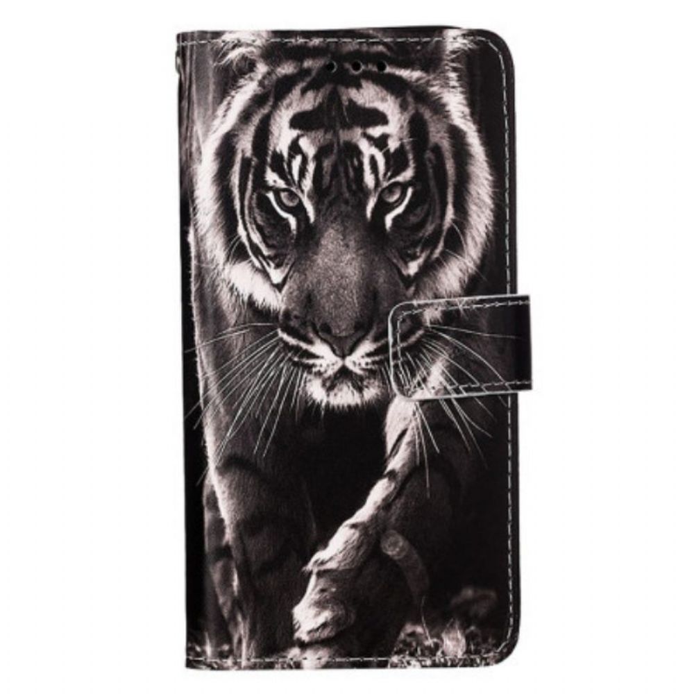 Leren Hoesje voor Samsung Galaxy S23 Ultra 5G Met Ketting Strappy Nachttijger