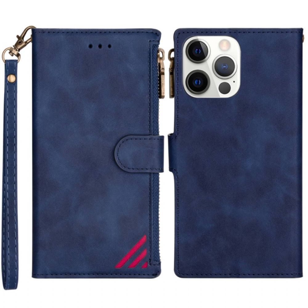Folio-hoesje voor iPhone 14 Pro Max Met Ketting Thonglijnen