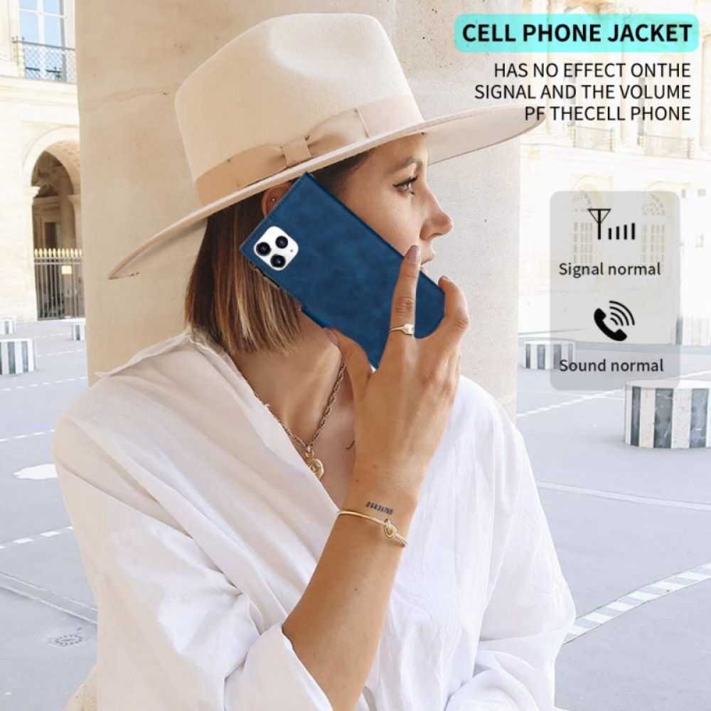 Folio-hoesje voor iPhone 14 Pro Max Met Ketting Thonglijnen