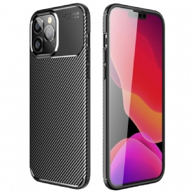 Hoesje voor iPhone 14 Pro Max Flexibele Koolstofvezel