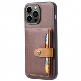 Hoesje voor iPhone 14 Pro Max Kaarthouder Riemhouder