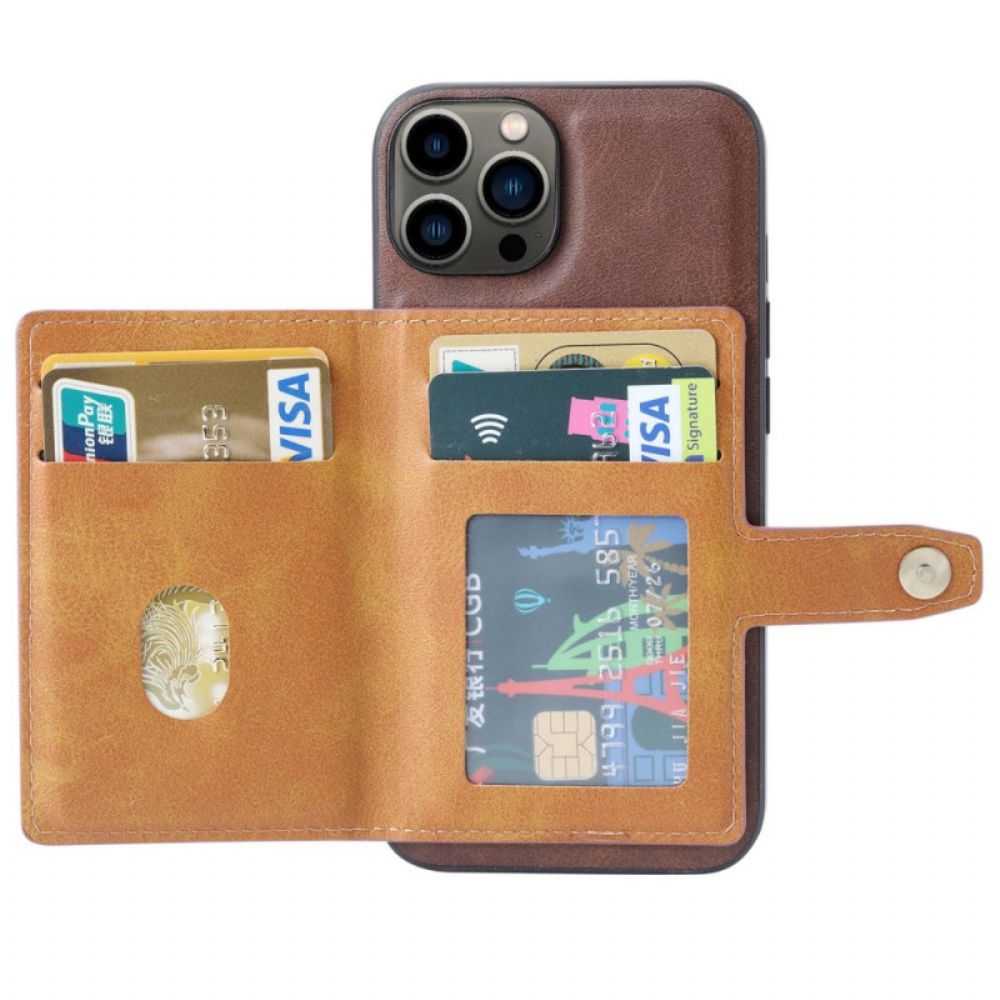 Hoesje voor iPhone 14 Pro Max Kaarthouder Riemhouder