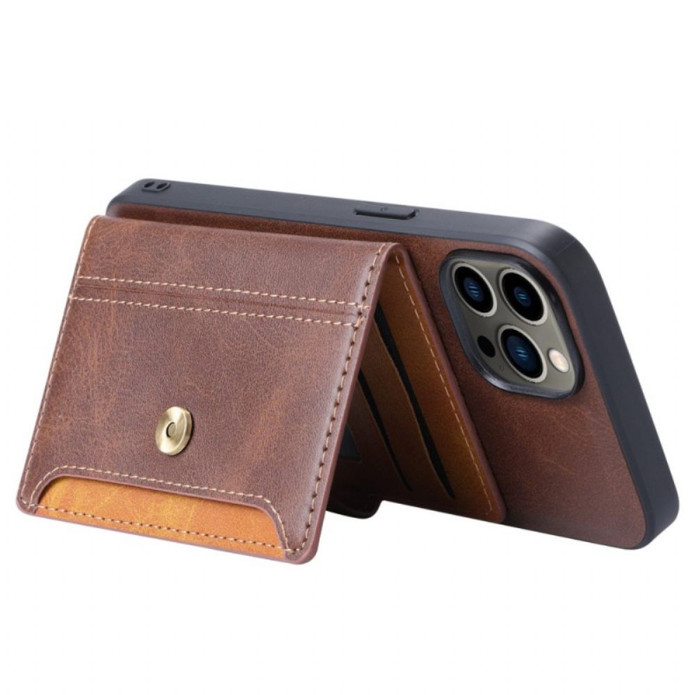 Hoesje voor iPhone 14 Pro Max Kaarthouder Riemhouder