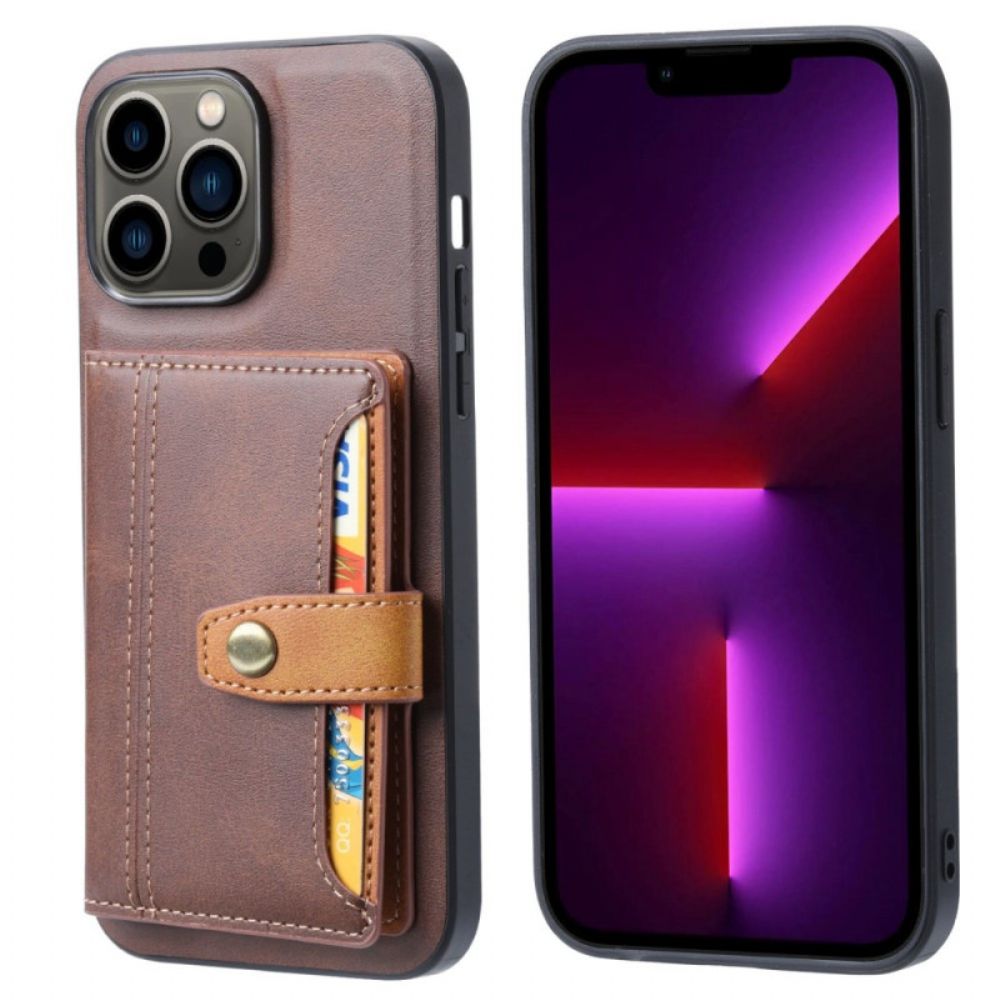 Hoesje voor iPhone 14 Pro Max Kaarthouder Riemhouder
