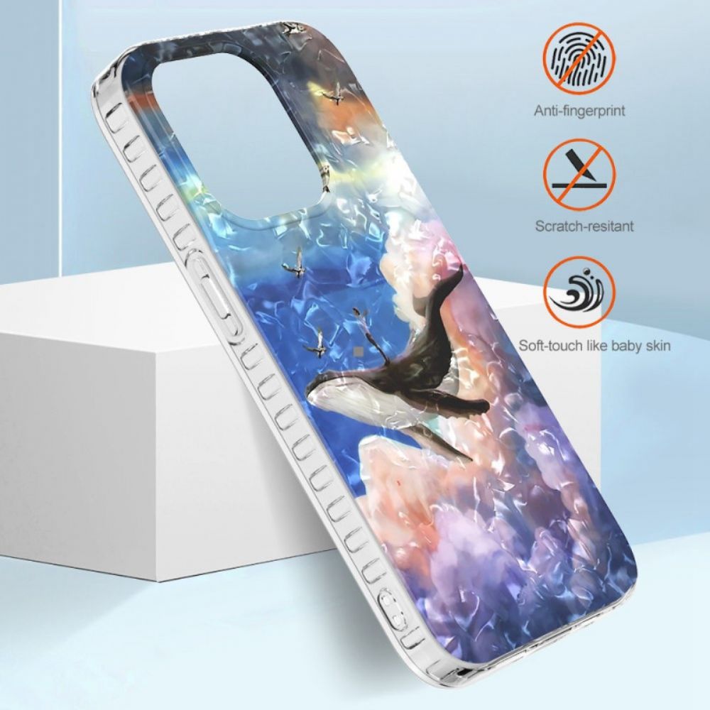 Hoesje voor iPhone 14 Pro Max Stijlvolle Walvis