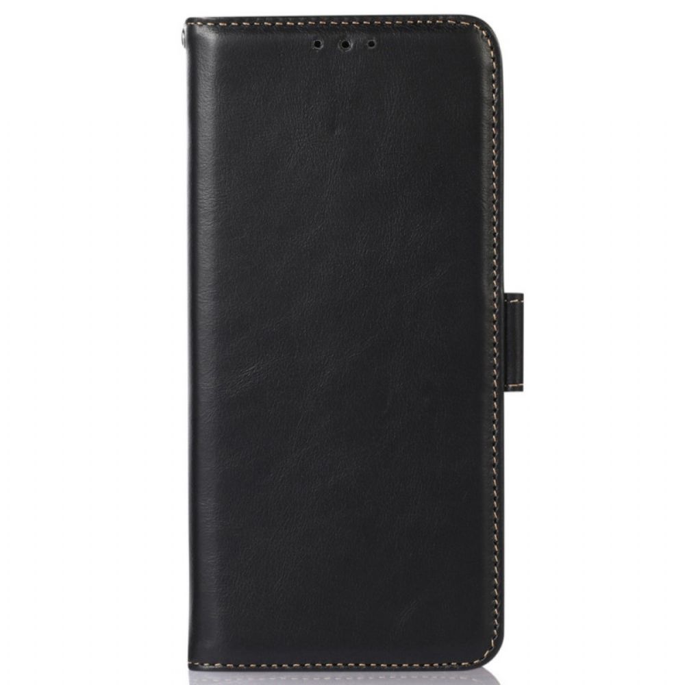 Leren Hoesje voor iPhone 14 Pro Max Echte Lederen Rfid-functie