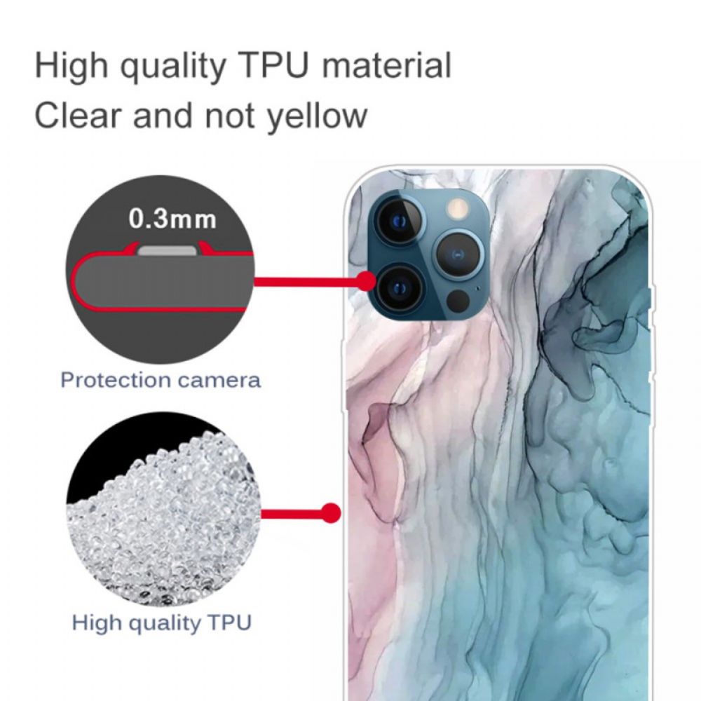 Telefoonhoesje voor iPhone 14 Pro Max Marmeren Aquarel