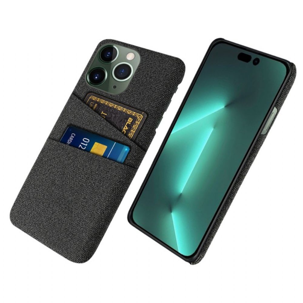 Telefoonhoesje voor iPhone 14 Pro Max Stoffen Kaarthouder