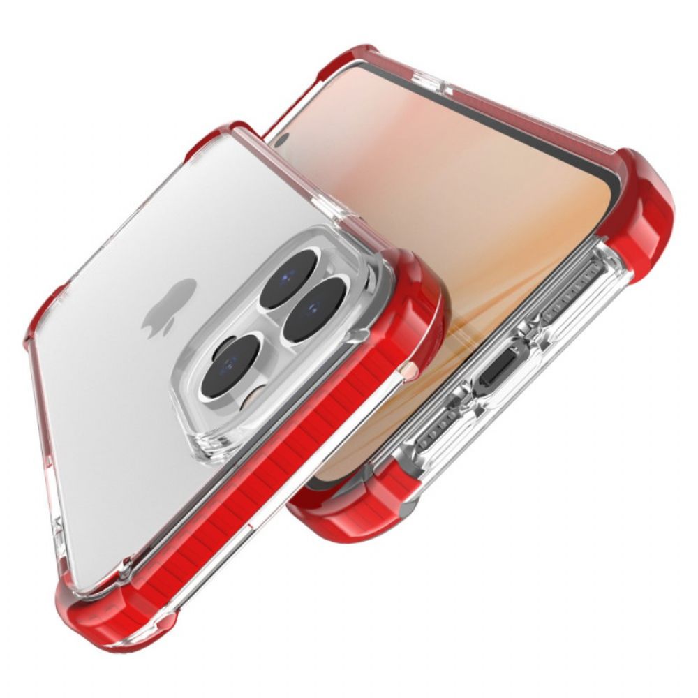 Telefoonhoesje voor iPhone 14 Pro Max Transparante Gekleurde Randen