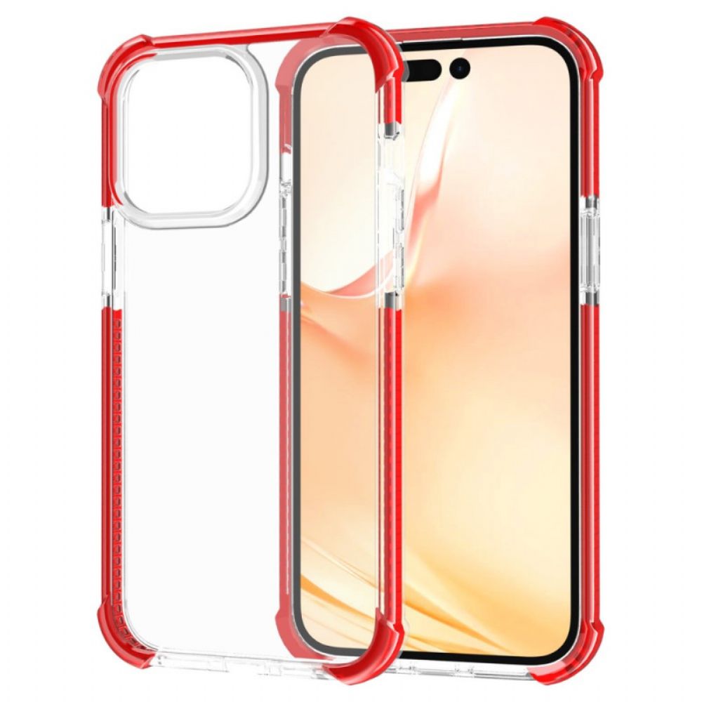 Telefoonhoesje voor iPhone 14 Pro Max Transparante Gekleurde Randen