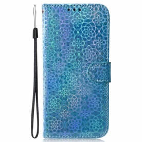 Bescherming Hoesje Realme C55 Portemonnee Met Bandje In Discostijl