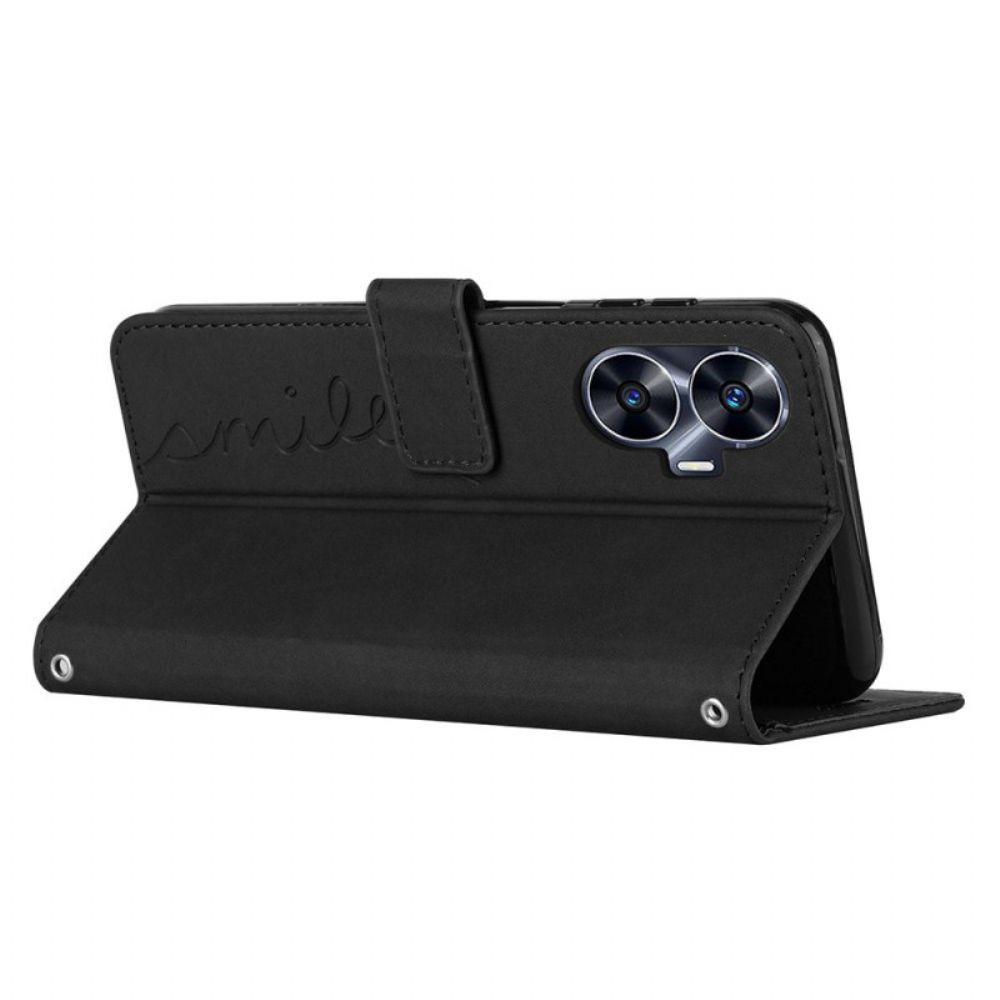 Bescherming Hoesje Realme C55 Smile Met Schouderband