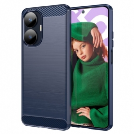Cover Hoesje Realme C55 Telefoonhoesje Geborsteld Koolstofvezel