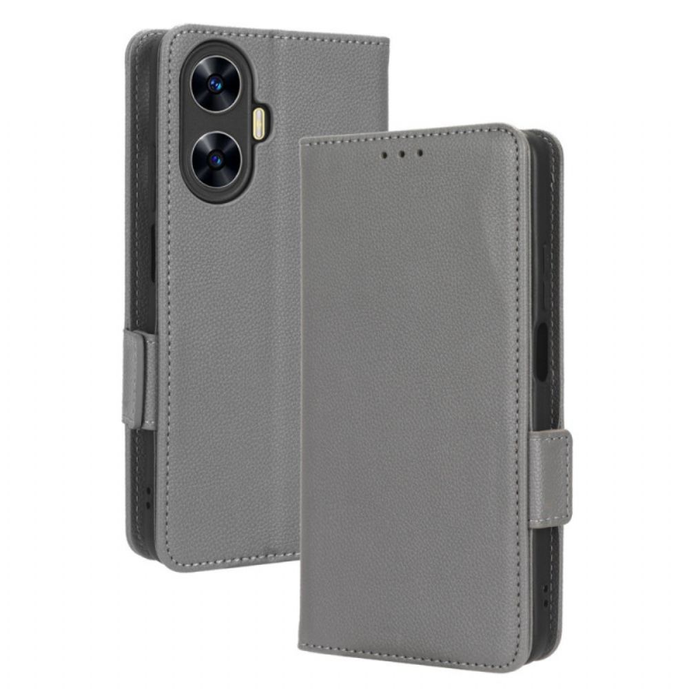 Folio-hoesje Realme C55 Telefoonhoesje Slanke Portemonnee Met Bandje