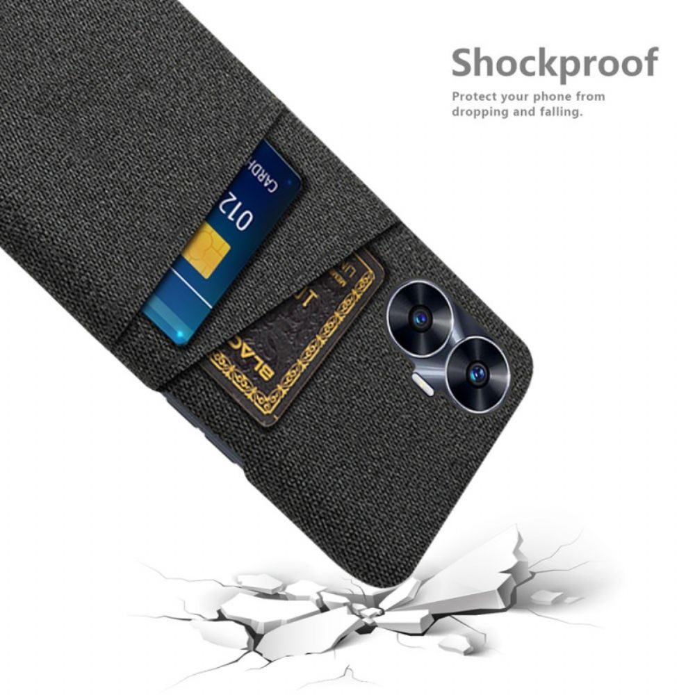 Hoesje Realme C55 Kaarthouder Van Dubbele Stof