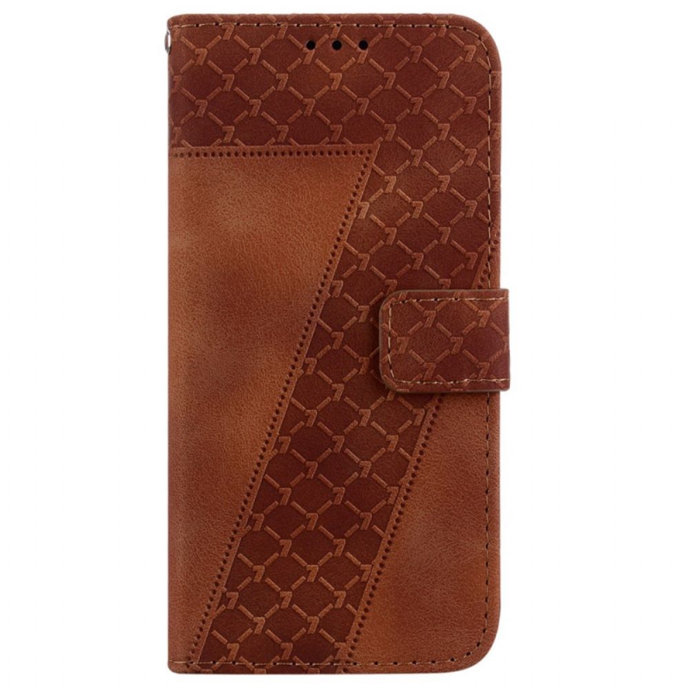 Leren Hoesje Realme C55 Model 7 Met Bandje Bescherming Hoesje