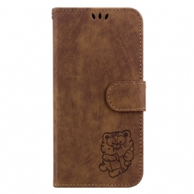 Leren Hoesje Realme C55 Schattige Tijger Bescherming Hoesje